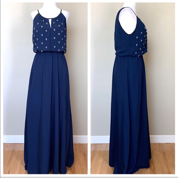 NWOT VICTORIAS SECRET Beaded Sleeveless MAXI DRESS - Picture 4 of 8